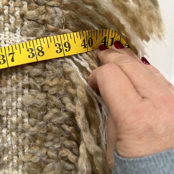 Kennebunk Weavers Throw Double Weave Gray Tans 40" W x 60" L (72” w/fringe) USA. - Picture 6 of 7